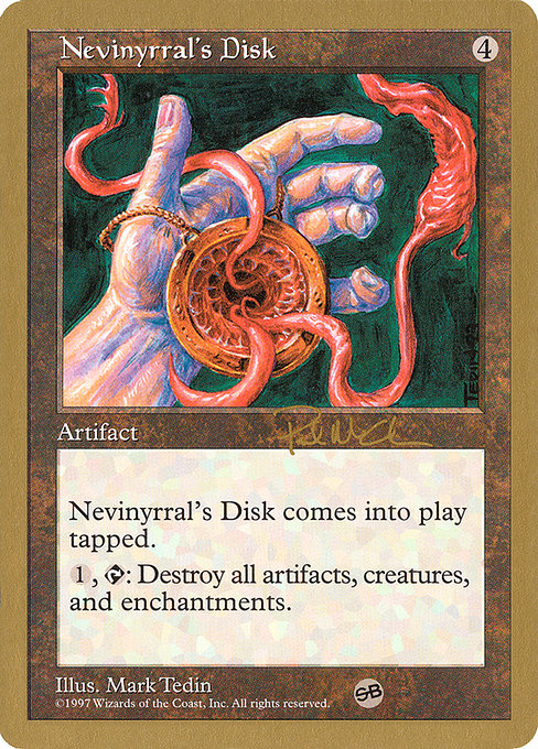 (英)ネビニラルの円盤 / Nevinyrral's Disk【WC97】 World Championship Decks 1997 Paul McCabe サイドボード 金枠 No.078