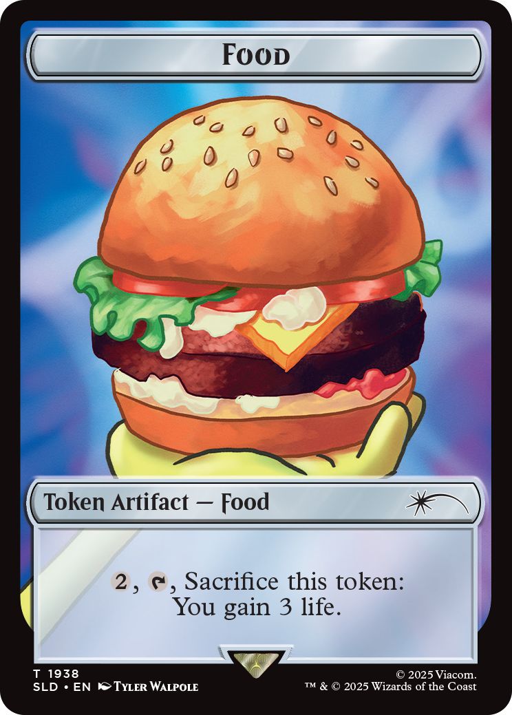 (英)【Foil】食物トークン / Food Token【SLD】Secret Lair x SpongeBob SquarePants: Internet Sensation No.1938