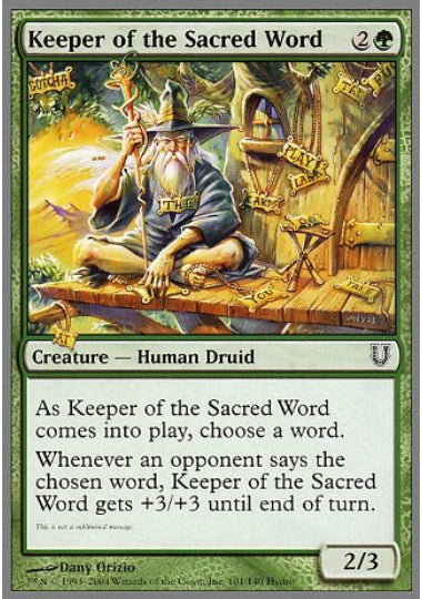 (英)【Foil】Keeper of the Sacred Word 【UNH】 No.101