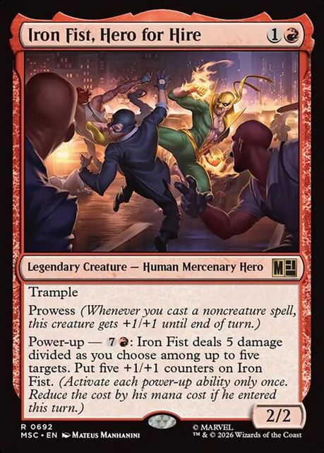 (英)【Foil】ヒーローズ・フォー・ハイアー、アイアンフィスト / Iron Fist, Hero for Hire【MSC】 No.692