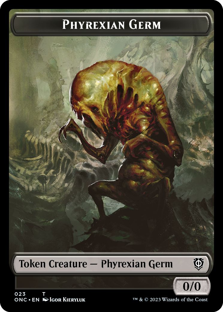 (英)ファイレクシアン・細菌トークン / Phyrexian Germ Token【ONC-TOKEN】 No.023