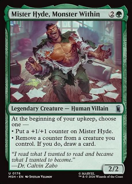 (英)【Foil】内に潜む怪物、ミスター・ハイド / Mister Hyde, Monster Within【MSH】 No.176