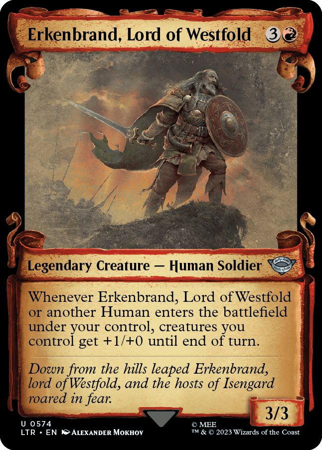 (英)【銀Foil】ウェストフォルドの領主、エルケンブランド / Erkenbrand, Lord of Westfold ★ショーケース枠★(中つ国の巻物) 【LTR】 No.574