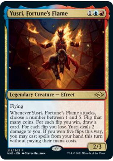 (英)【Foil】運命の炎、ユースリ / Yusri, Fortune's Flame【MH2】 No.218
