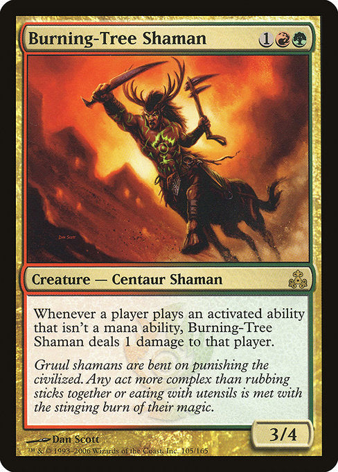 (英)【Foil】炎樹族のシャーマン / Burning-Tree Shaman【GPT】 No.105