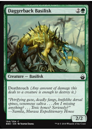 (英)【Foil】短刀背のバジリスク / Daggerback Basilisk【BBD】 No.194
