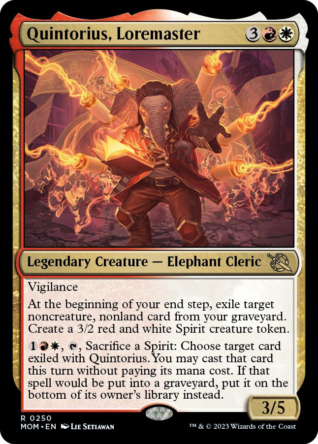 (英)【Foil】伝承師、クイントリウス / Quintorius, Loremaster【MOM】 No.250