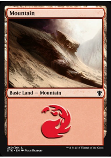 (英)【Foil】山 / Mountain【DTK】 No.260