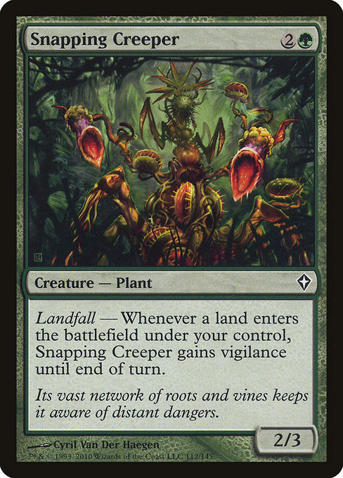(英)【Foil】噛み付く忍び寄り / Snapping Creeper【WWK】 No.112