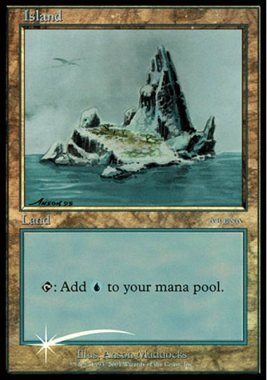 (英)【Foil】島 / Island【PRM】Ice Age 2001年 アリーナプロモ No.015