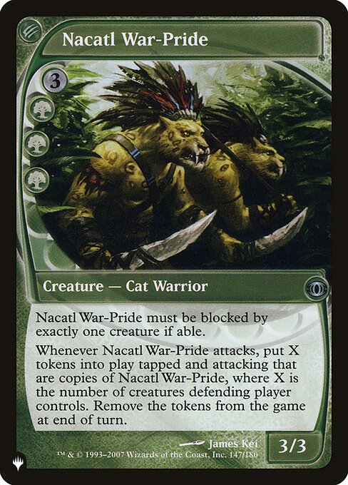 (英)ナカティルの戦群れ / Nacatl War-Pride【SLD-C24】 Secret Lair Commander Deck: Raining Cats and Dogs No.031
