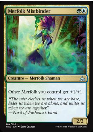 (英)マーフォークの霧縛り / Merfolk Mistbinder【RIX】 No.164
