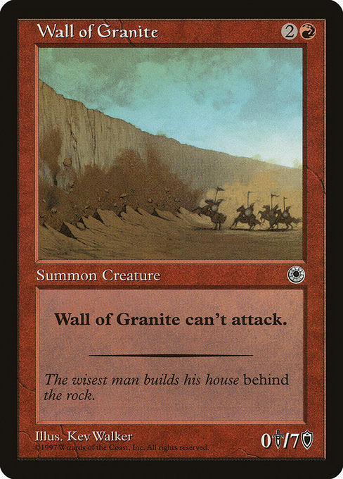 (英)花崗岩の壁 / Wall of Granite【POR】 No.155
