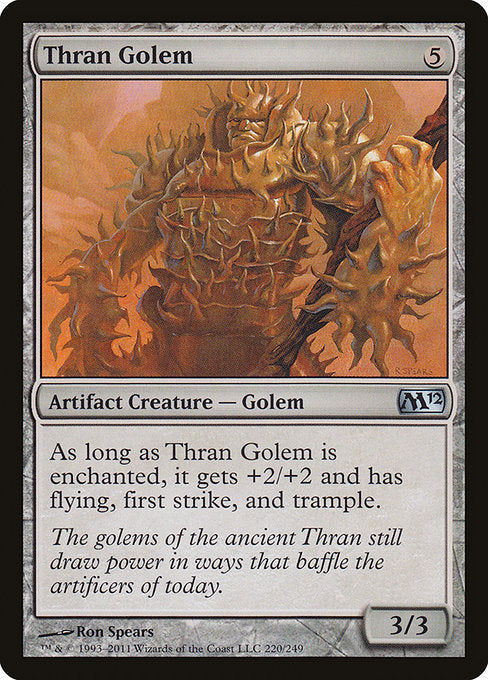 (英)【Foil】スランのゴーレム / Thran Golem【M12】 No.220