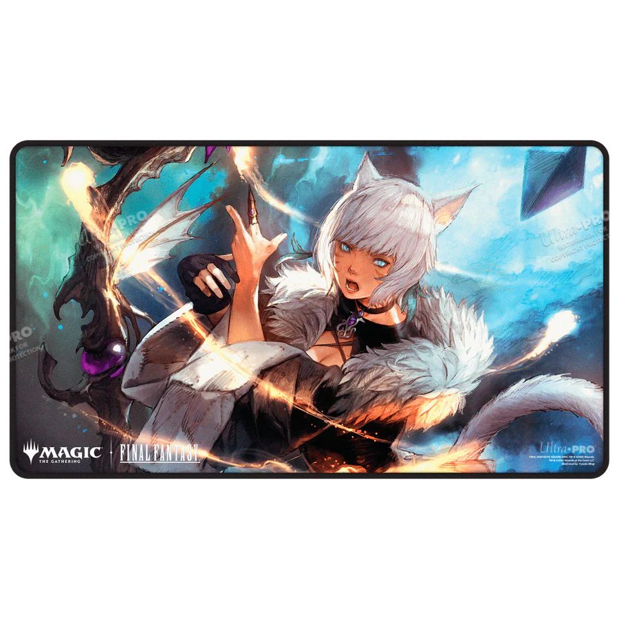 【サプライ】 ウルトラプロ ヤ・シュトラ・ルル 黒スティッチドプレイマット / Ultra PRO Y'shtola Rhul Black Stitched Playmat(38766) ※発送方法は「ゆうパック」を選択してください。
