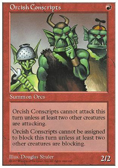 (英)オーク徴集兵部隊 / Orcish Conscripts【5ED】 No.255