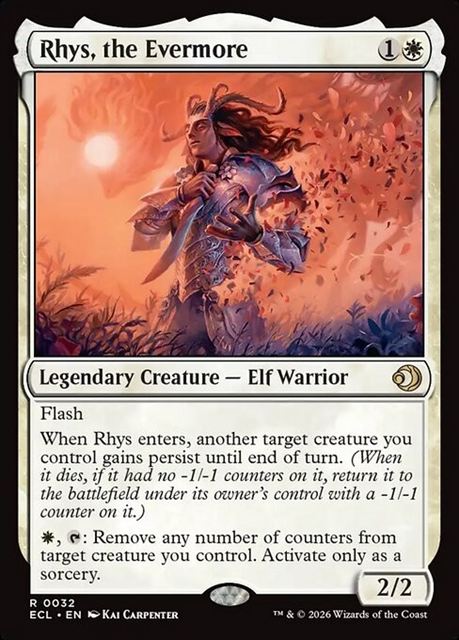 (英)【Foil】不朽不変、ライズ / Rhys, the Evermore【ECL】 No.032