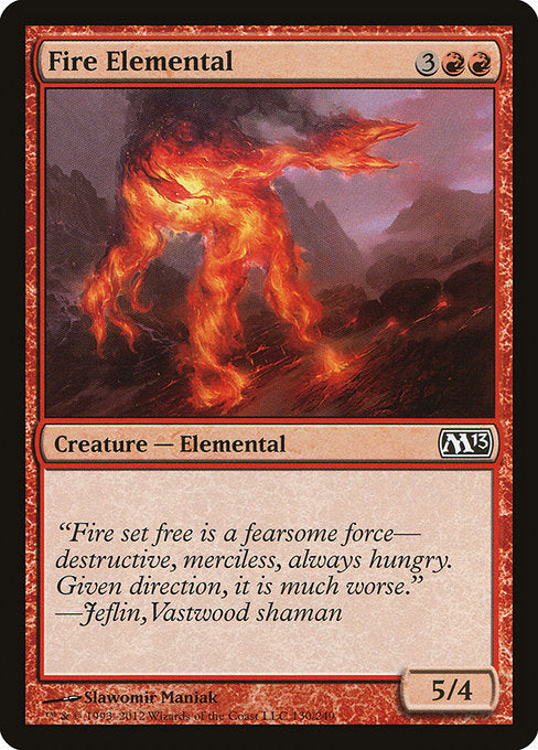 (英)【Foil】炎の精霊 / Fire Elemental【M13】 No.130
