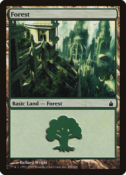 (英)【Foil】森 / Forest【RAV】 No.306