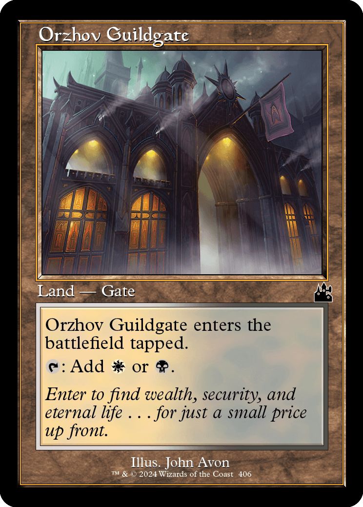 (英)【Foil】オルゾフのギルド門 / Orzhov Guildgate ★ショーケース枠★(旧枠加工カード) 【RVR】 No.406