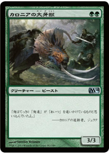 (日)【Foil】カロニアの大牙獣 / Kalonian Tusker【M14】 No.182
