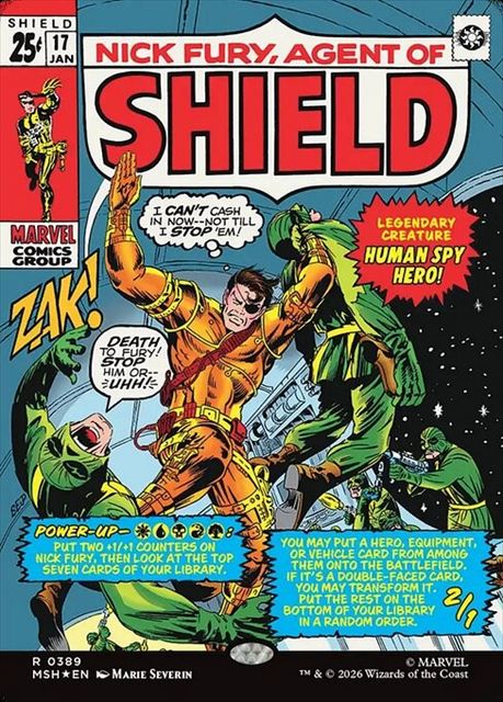 (英)【Foil】S.H.I.E.L.D.のエージェント、ニック・フューリー / Nick Fury, Agent of S.H.I.E.L.D. ★ボーダーレス★(「クラシック・コミック」カード) 【MSH】 No.389