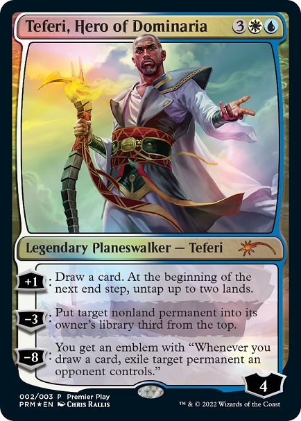 (英)【Foil】ドミナリアの英雄、テフェリー / Teferi, Hero of Dominaria【PRM】チャンピオンズカッププロモ No.082