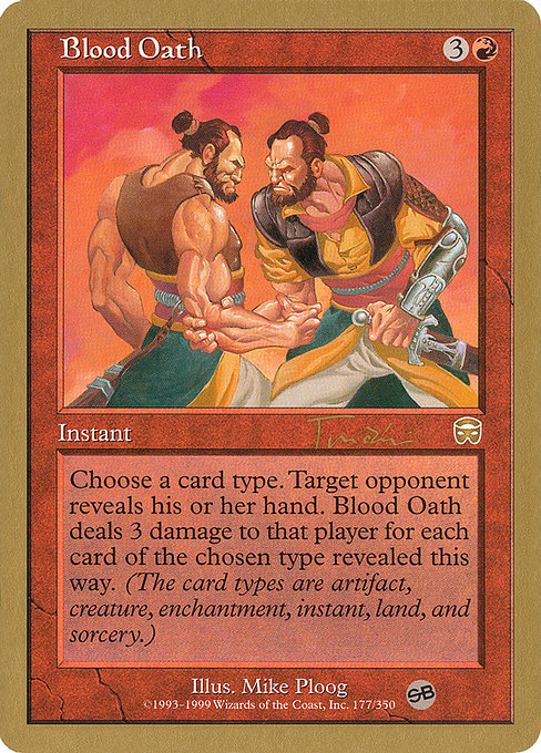 (英)血の誓い / Blood Oath【WC01】 World Championship Decks 2001 Jan Tomcani サイドボード 金枠 No.041