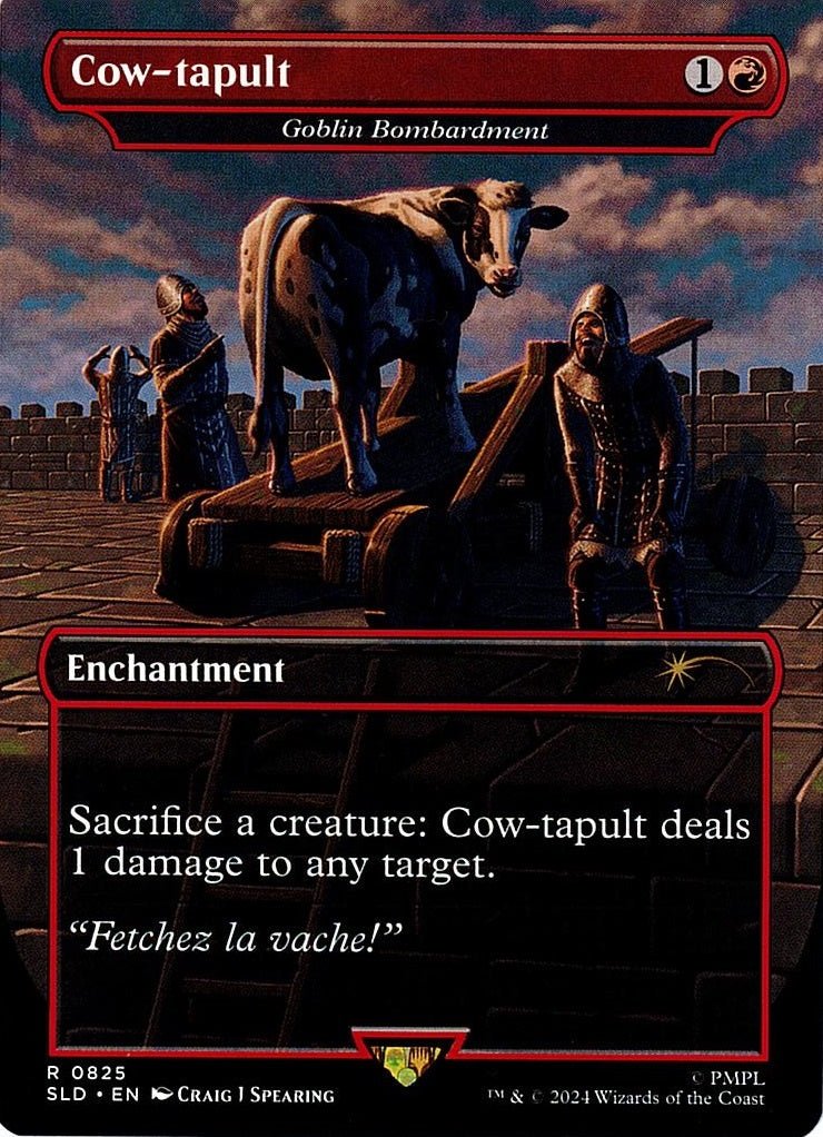 (英)【Foil】Cow-tapult[ゴブリンの砲撃 / Goblin Bombardment]【SLD】Secret Lair x Monty Python and the Holy Grail: Vol. 1 No.825