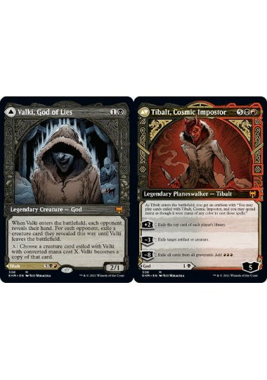 (英)【Foil】嘘の神、ヴァルキー / Valki, God of Lies - 星界の騙し屋、ティボルト / Tibalt, Cosmic Impostor ★ショーケース枠★ 【KHM】 No.308