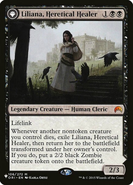(英)異端の癒し手、リリアナ / Liliana, Heretical Healer - 反抗する屍術師、リリアナ / Liliana, Defiant Necromancer【SLD-C23-01】 From Cute to Brute No.017
