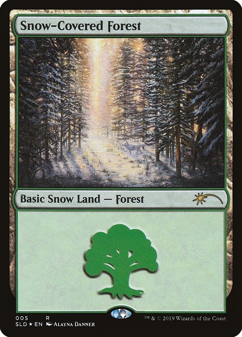 (英)【Foil】冠雪の森 / Snow-Covered Forest【SLD】Eldraine Wonderland No.005