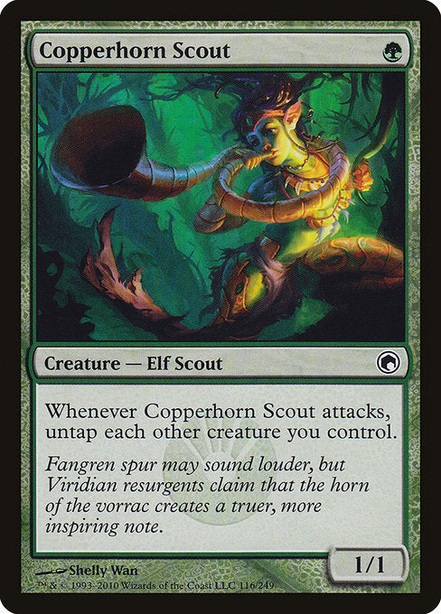 (英)【Foil】銅角笛の斥候 / Copperhorn Scout【SOM】 No.116