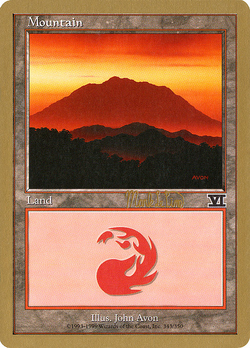 (英)山 / Mountain【WC99】 World Championship Decks 1999 Mark Le Pine 金枠 No.095