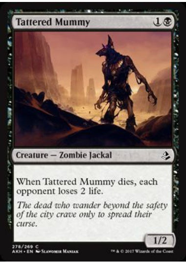 (英)ぼろぼろのミイラ / Tattered Mummy【AKH】 プレインズウォーカーデッキ収録 No.278