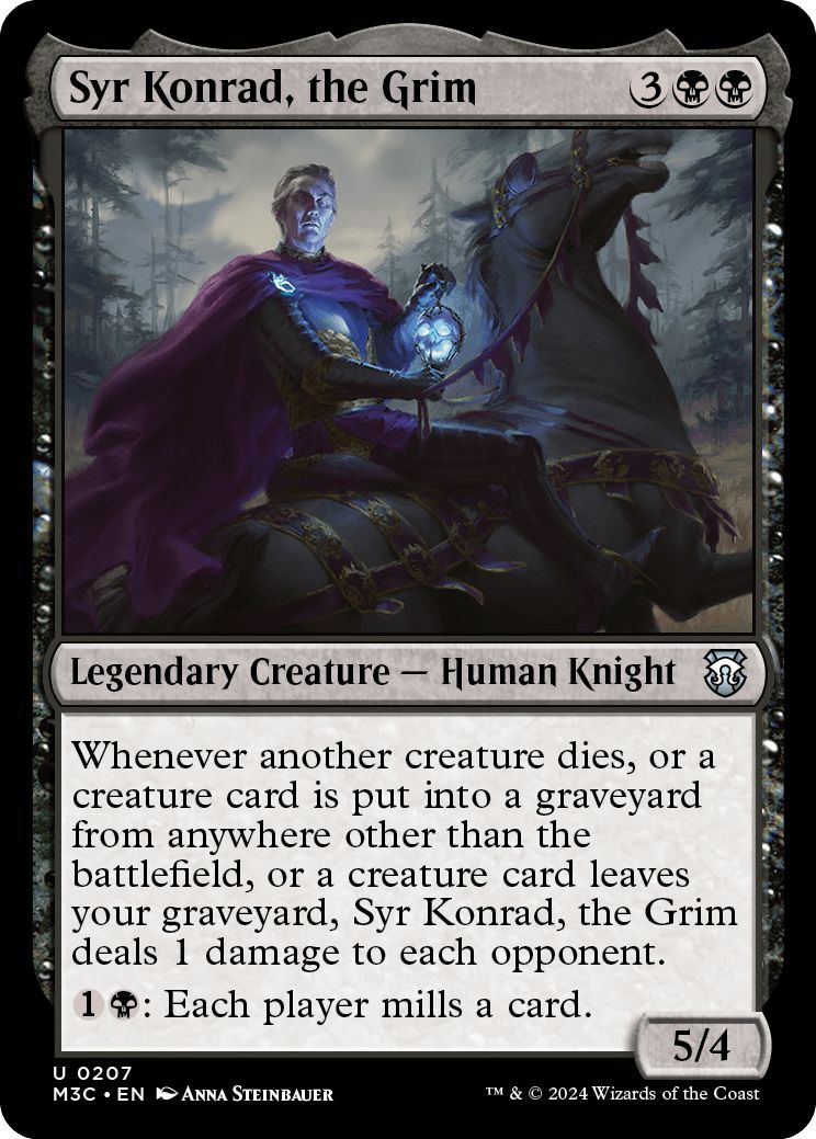 (英)【リップルFoil】厳格な者、コンラッド卿 / Syr Konrad, the Grim【M3C】 No.207