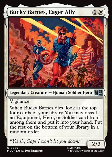 (英)【Foil】熱き心の同志、バッキー・バーンズ / Bucky Barnes, Eager Ally【MSC】 No.586