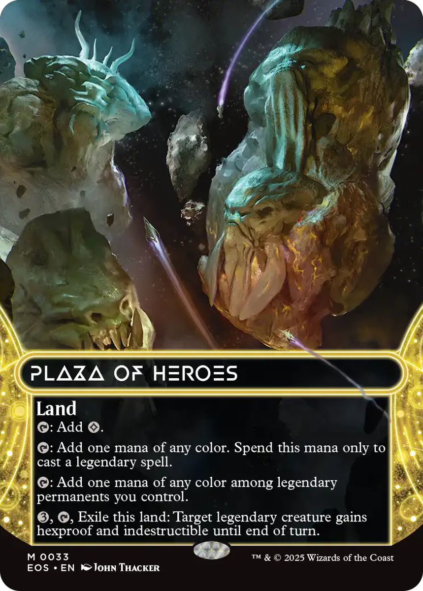 (英)【Foil】英雄の公有地 / Plaza of Heroes ★ボーダーレス★(「星景」) 【EOS】 No.033