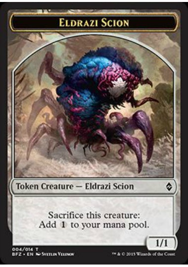 (英)エルドラージ・末裔トークン / Eldrazi Scion Token【BFZ-TOKEN】 No.004