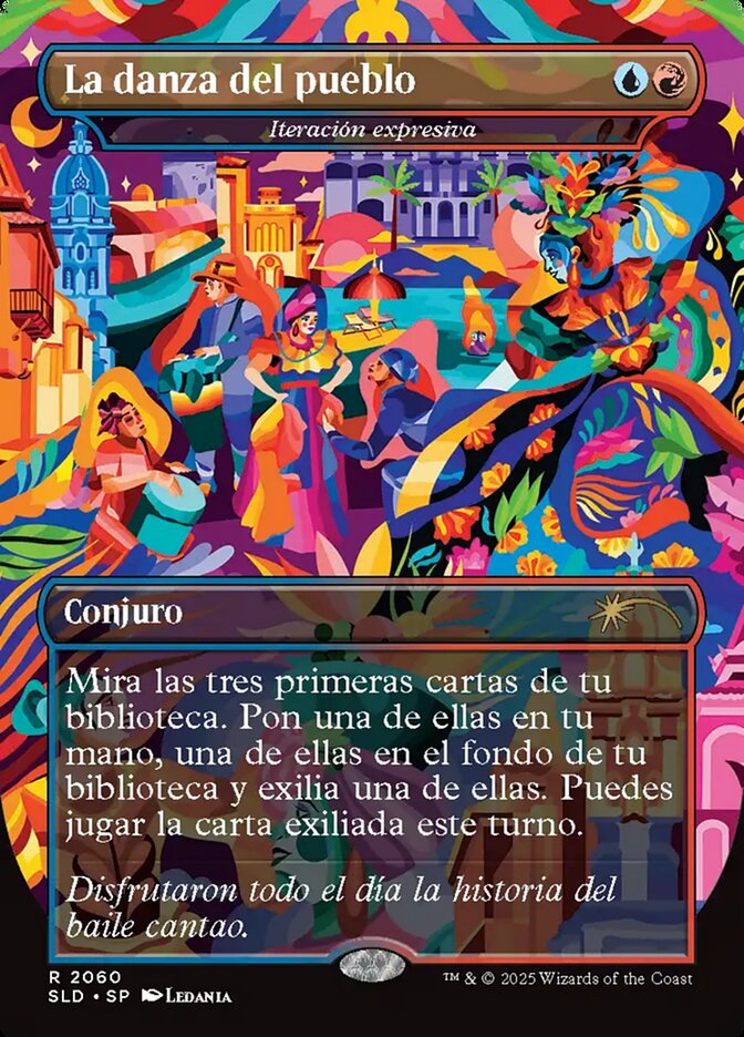 (スペイン語)【Foil】La danza del pueblo[Iteracion expresiva / Expressive Iteration]【SLD】 Secret Lair Presents: Nuestra Magia No.2060