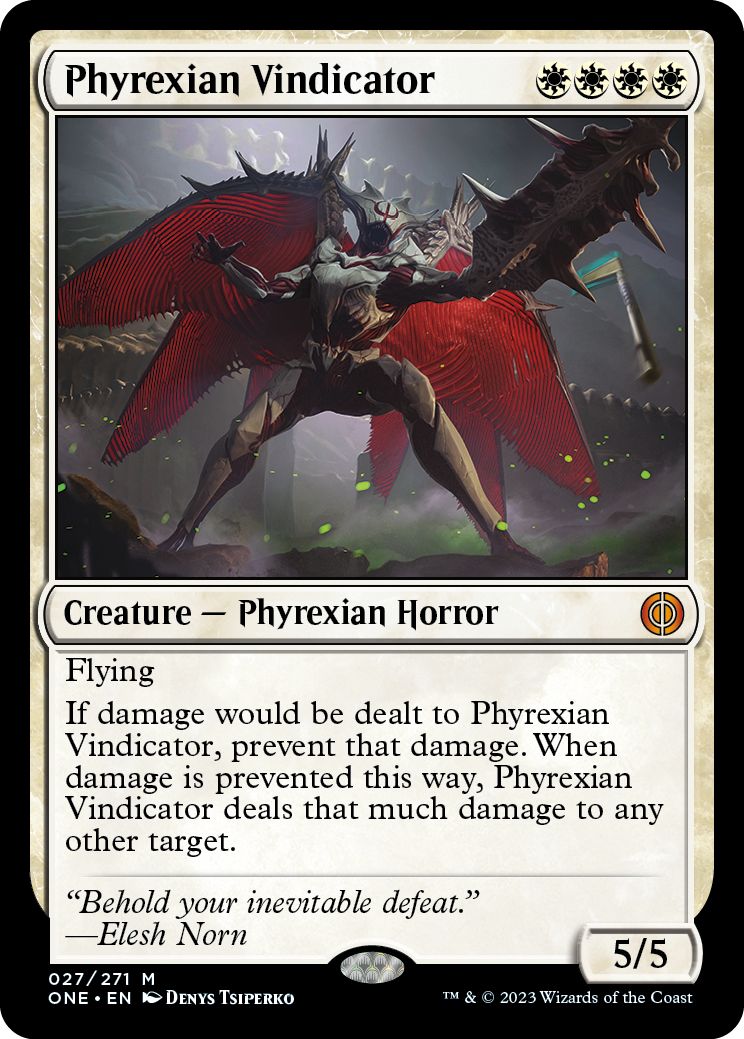 (英)ファイレクシアの立証者 / Phyrexian Vindicator【ONE】 No.027