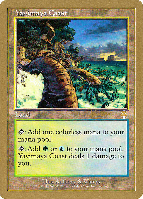 (英)ヤヴィマヤの沿岸 / Yavimaya Coast【WC02】 World Championship Decks 2002 Sim Han How 金枠 No.088