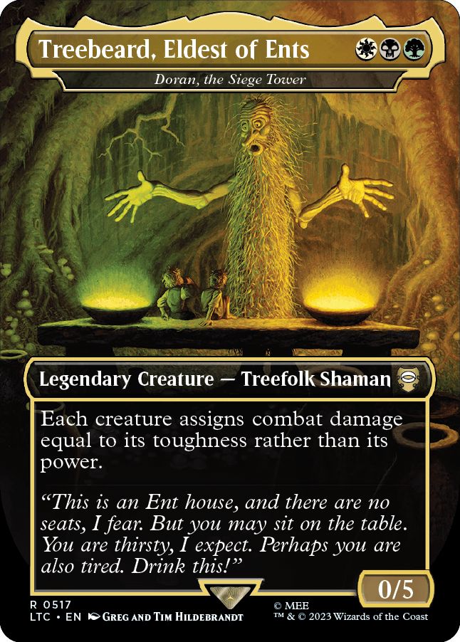 (英)【銀Foil】Treebeard, Eldest of Ents[包囲の塔、ドラン / Doran, the Siege Tower] ★ボーダーレス★(ヒルデブランド兄弟) 【LTC】 No.517
