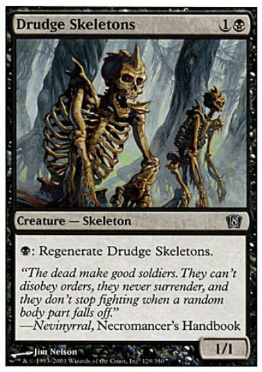 (英)【Foil】蠢く骸骨 / Drudge Skeletons【8ED】 No.129