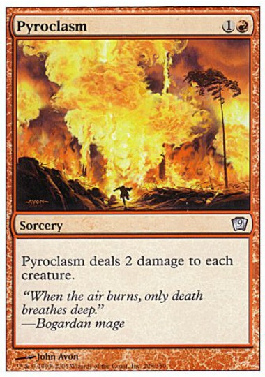 (英)【Foil】紅蓮地獄 / Pyroclasm【9ED】 No.208