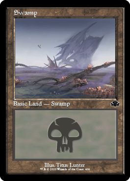 (英)【Foil】沼 / Swamp【DMR】旧枠 No.406