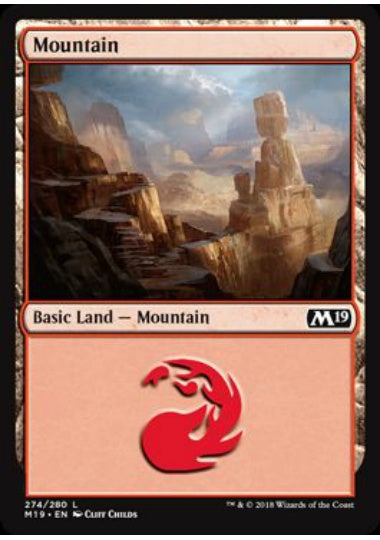 (英)【Foil】山 / Mountain【M19】 No.274