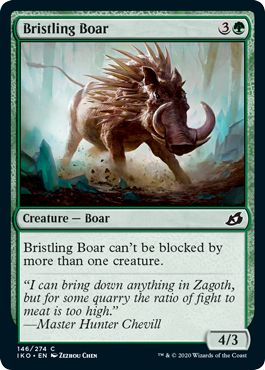 (英)【Foil】逆毛の猪 / Bristling Boar【IKO】 No.146