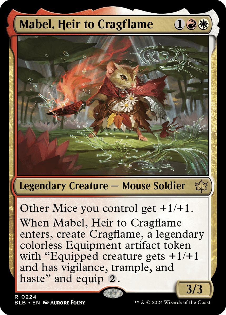 (英)【Foil】岩山炎の後継者、メイブル / Mabel, Heir to Cragflame【BLB】 No.224