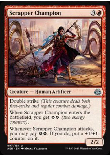 (英)【Foil】屑鉄会の勇者 / Scrapper Champion【AER】 No.097
